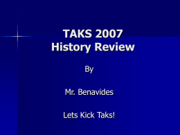 TAKS 2007 History Review