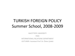 TURKISH FOREIGN POLICY