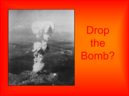 WWII Pacific Atomic Bomb