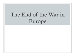 The End of the War in Europe