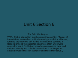 WHPP Unit 6 Section 6 The Cold War Beginsx