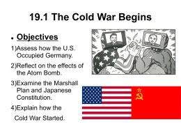 The Cold War Begins (19.1