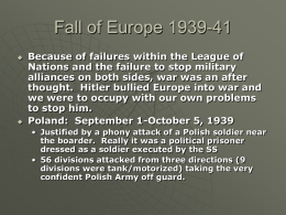 Fall of Europe 1939-41