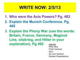 16.1 Hitler`s Lightning War