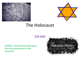 The holocaust - Bonita High School