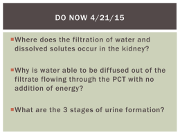 Hormonal Control of Urine