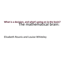 The mathematical brain: