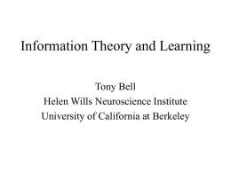 Information Theory and Learning