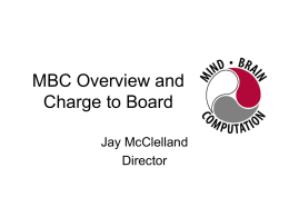 MBC Overview and Charge to Board