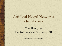 Artificial Neural Networks