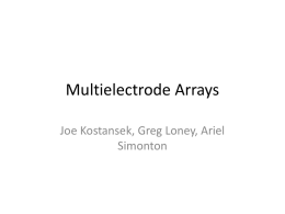 Multielectrode Arrays - Florida State University
