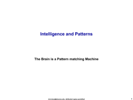 Intelligence and Patterns