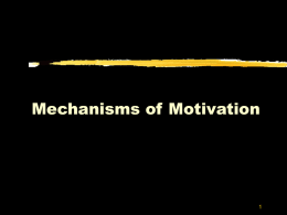 Mechanisms of Motivation