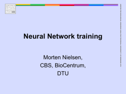 Training/testing/using networks on a the unix system - CBS