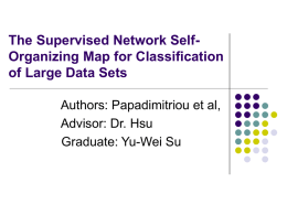 The Supervised Network Self-Organizing Map for Classification of