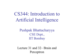 Brain perceptron - CSE, IIT Bombay