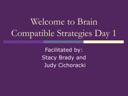 Welcome to Brain Compatible Strategies