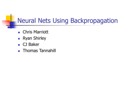 Neural Nets Using Backpropagation