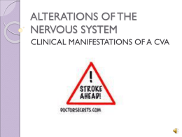 ALTERATIONS OF THE NERVOUS SYSTEM