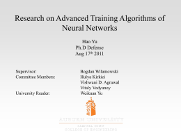 Research on Advanced Learning Algorithms of