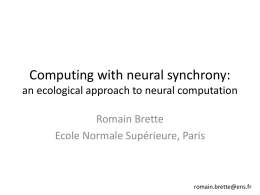 Computing with synchrony
