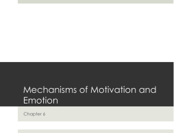 Mechanisms of Motivation and Emotion