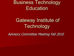 Business Education at Gateway PowerPoint