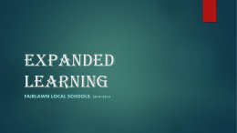 Expanded Learning PowerPoint
