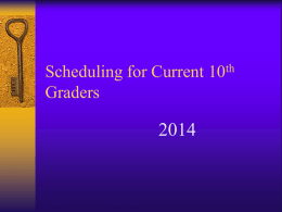11th Grade Schedules - William C. Overfelt High School