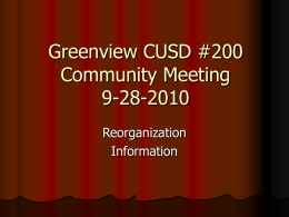 Greenview CUSD #200 Community Meeting 9-28-2010