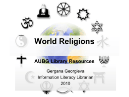 Bible as Literature - American University in Bulgaria