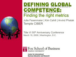 Defining Global Competence:
