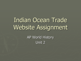 Indian Ocean Trade - Welcome to SchoolPage