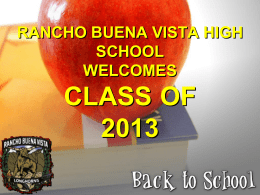 VISTA HIGH SCHOOL - Vista Unified School District