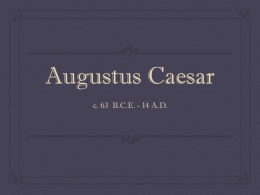 Augustus Caesar - Scarsdale Public Schools / Overview