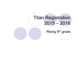 Titan Registration 2013 – 2014
