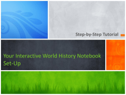 Your Social Studies Interactive Notebook Set-Up