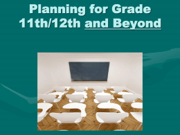 Planning for Grade 10 and Beyond