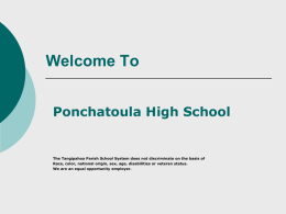 Welcome To - Tangipahoa Parish Schools