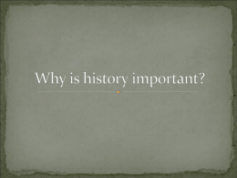 World History, Where and Why?