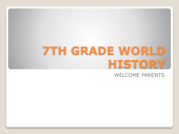7th grade world history