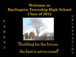 Orientation - Burlington Township School District