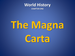 CH1 Magna Carta and Glorious Revolution