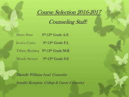 2016-2017 Course Selection Presentation