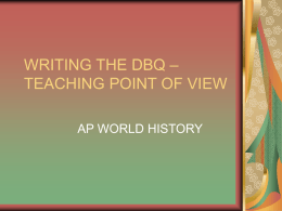 DBQ - Point of View Presentation