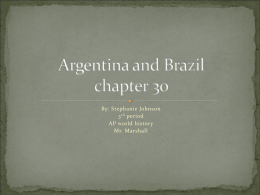 Argentina and Brazil chapter 30