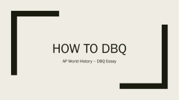 HOW TO DBQ