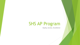 SHS AP Program