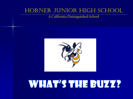 welcome to horner junior high! - Fremont Unified School District
