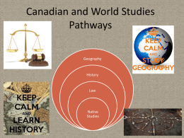 Canadian and World Studies Pathwaysx